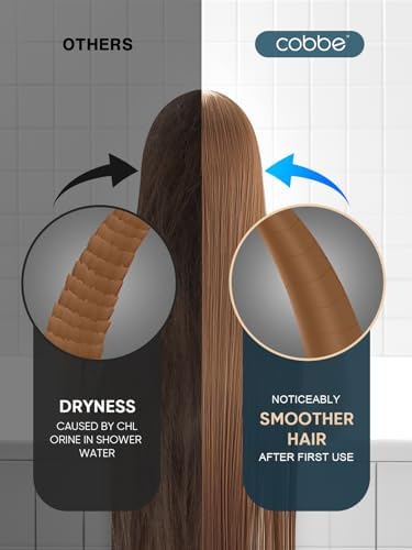 Cobbe 4 Pack Replacement Filters for Handheld Shower Head - 2.0 Carbon Shower Head Filter System - Removes Over 99% Chlorine - Reduces Dry Itchy Skin from Hard Water