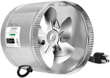 VIVOSUN 8 Inch Inline Duct Fan 420 CFM, HVAC Exhaust Ventilation Fan with Low Noise for Basements, Bathrooms, Kitchens and Attics, Silver