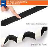 MAGZO Weather Stripping Door Seal 1 Inch W X 1/2 Inch T, Strong Adhesion and High Resilience Air Conditioner Foam Insulation for Cars, Total Length 13 Feet (6.5 ft x 2 Rolls)