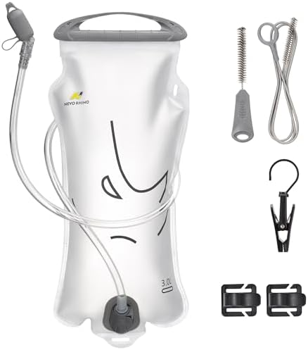 N NEVO RHINO Hydration Bladder 2L-3L,Water Reservoir for Hiking Backpack Leak Proof Water Storage Bladder,BPA-Free Water Pouch Hydration Pack for Camping Cycling Running