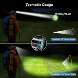 Headlamp Flashlight, 8000L Super Bright LED Rechargeable Headlight - 3 Lights 5 Modes,Zoomable,Spotlight&Floodlight Combination, IPX6 Waterproof, 20+Hrs Runtime for Running,Hiking,Camping etc.