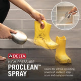 Delta Faucet 5-Setting HydroRain 2-in-1 Dual Shower Head with ProClean Spray, Satin Nickel Round Shower Head with Hose, Hand Held Shower Head, Satin Nickel 75419SN