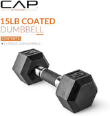 CAP Barbell Coated Hex Dumbbell Weight | Multiple Options