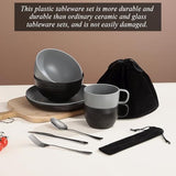 Berglander Camping Mess Kits for 2 Person, Camping Silverware Set Spoons Forks Knives, Camping Essentials Gear, Camping Accessories for Travel, Picnic, Outdoor, Easy to Carry and Clean