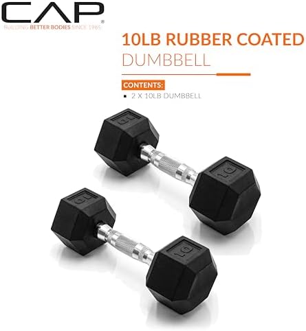 CAP Barbell Coated Dumbbell Weight | Multiple Options Pairs & Sets