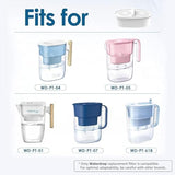 [Original] Waterdrop WD-PF-01A Plus NSF Certified Replacement Filters for All Waterdrop Pitcher and Dispenser Filtration System, Reduces PFAS, PFOA/PFOS, Last Up to 200 Gallons (6 Packs)