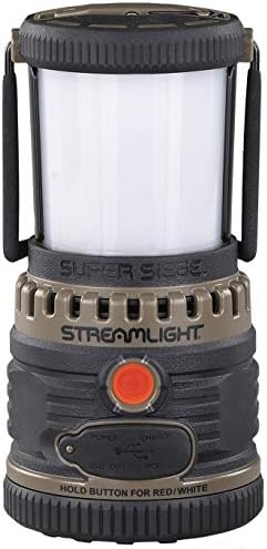 Streamlight 44947 Super Siege 1100-Lumen Rechargeable Lantern with 120-Volt AC Charger, Coyote