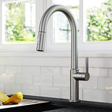 KRAUS Oletto Single Handle Pull Down Kitchen Faucet in Spot Free Stainless Steel, KPF-2820SFS