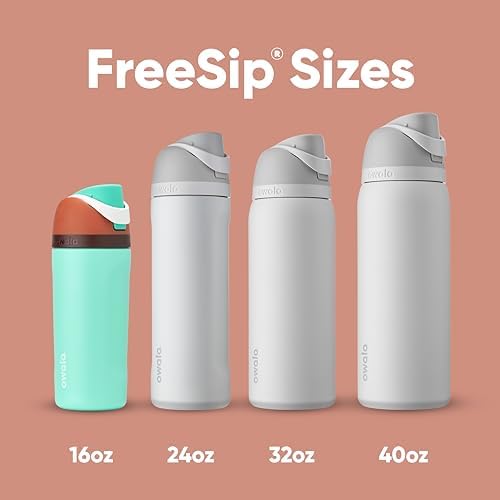 Kids FreeSip Insulated Stainless Steel Water Bottle with Straw for Sports, Travel, and School BPA-Free Sports Water Bottle, 16 oz, Mint Chocolate