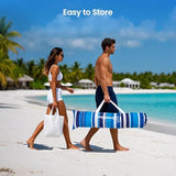 Grandekor Beach Cabana 6'×6' Beach Canopy with Sand Anchor Sidewall Hanging Hook UPF 50+ UV Beach Umbrella Portable Cool Cabana Beach Easy Set up and Take Down with Sand Pockets