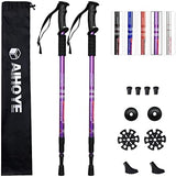 Aihoye Collapsible Trekking Poles - 2 Pack, Lightweight, Anti-Shock Walking Sticks - Adjustable for Men and Women