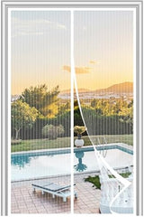 Magnetic Screen Door Fits Door Size 38" x 82", Screen Door Mesh,Door Screen Magnetic Closure for Patio Door Enjoy Air Fresh-White, Actual Screen Size 40" x 83"