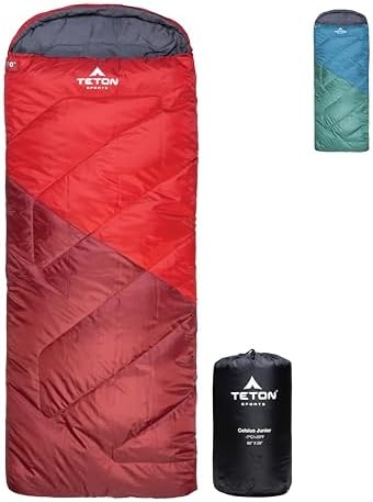 Teton Junior, 20 Degree and 0 Degree Sleeping Bags. Finally, Sleeping Bag for Boys, Girls, All Kids, Warm and Comfortable, for All Camping Weather and Built to Last