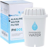 PH001 - White Alkaline Water Filter – Replacement Filters for All Invigorated Water Pitcher & Dispenser Filtration Systems – BPA-Free, Removes Chlorine, Heavy Metals – 96 Gallons/Filter (1-Pack)