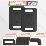 Yes4All Cast Iron Ruck Weight, Weighted Plate for Rucking, Swings, Squat, Strength Training - Multiple Weights: 10LB to 45LB