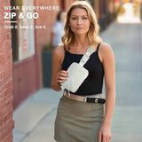 Crossbody Bags for Women & Fanny Pack for Men, Lightweight Adjustable Strap Belt Bag for Travel, Running, Hiking with Multiple Pockets, Black