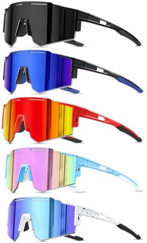 5PACK Polarized Kids sunglasses Youth Softball Cycling Sports Sun Glasses Boys Girls UV400 Protection Goggles