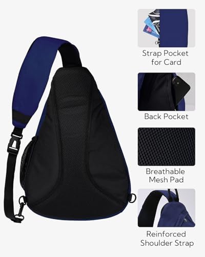 WATERFLY Sling Bag Crossbody Backpack: Over Shoulder Daypack Casual Cross Chest Side Pack