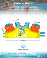 Toddler Swim Vest for 1-3-5,6,7,8,9 Years Old, Puddle Pool Floats Kids Jumper 20-30-50-60-70 Pounds, Swimming Arm Floaties with Shoulder Harness Arm Wings for Swimmies, Toddlers, Boys, Girls