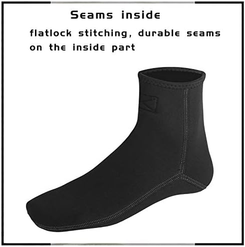 OMGear Water Socks Neoprene Socks Beach Booties 3mm 5mm Anti-Slip Wetsuit Footwear Fin Swim Sand Proof Socks