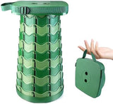 Upgraded Folding Stool Large Square Surface 550lbs Load Capacity Heavy Duty Collapsible Portable Telescopic Stool for Camping Travel Hiking (Camouflage)