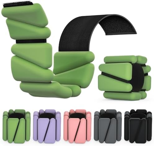 Wrist Weights, Ankle Weights for Women Men, Adjustable Wrist Weighted Bracelet for Home Gym Workout, Running, Yoga, Exercise, Strength Training, Set of 2 (1LB Each)