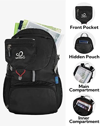 WATERFLY Small Lightweight Packable Backpack: 20l Ultra Light Foldable Travel Hiking Camping Daypack Day Pack for Man Woman