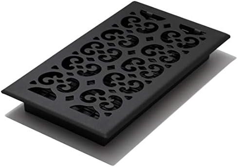 Decor Grates STH612 Classic Collection Floor Register, 6x12 Inches, Textured Black