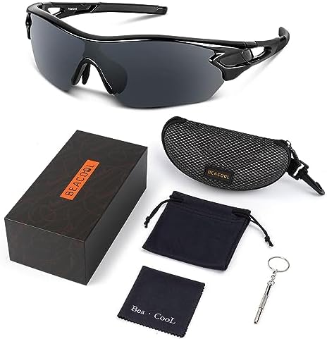 BEACOOL Polarized Sports Sunglasses for Men Women Youth Baseball Cycling Running Driving Fishing Golf Motorcycle TAC Glasses