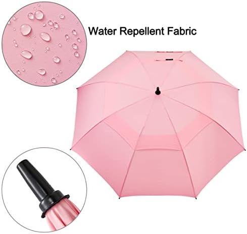 G4Free 47/54/62/68 Inch Automatic Open Golf Umbrella Oversize Extra Large Double Canopy Vented Windproof Waterproof Stick Umbrellas