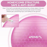 APEXUP Yoga & Pilates Ball - Anti Slip Heavy Duty Gym Ball for Fitness, Balance & Core Workout