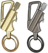 YUSUD 2 Pack Permanent Match Infinity Lighter with Multitool Keychain Bottle Opener, Reusable Waterproof Match Strike Anywhere, Forever Flint Fire Starter for Outdoor Survival, for Men