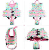 Pottwal Swim Vest for Kids - Swim Jacket for 1-2 Years (24-33LBS) - Buoyancy Aid Made of Neoprene & EPE - with Adjustable Crotch Strap