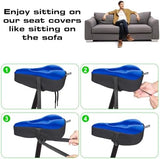 Zacro Bike Seat Cushion - Gel Padded Bike Seat Cover for Men Women Comfort, Extra Soft Exercise Bicycle Seat Compatible with Peloton, Outdoor & Indoor Bike Saddles