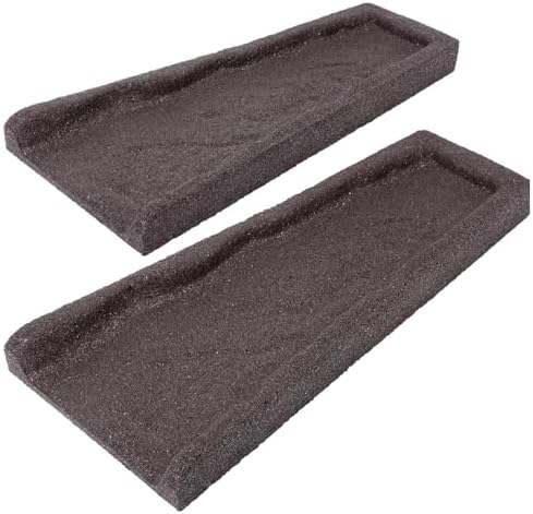 2 Pack Rubber Downspout Splash Block Rain Gutter Down Spout Drain Trays Brown