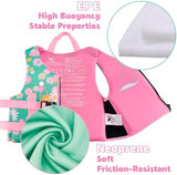 Pottwal Swim Vest for Kids - Swim Jacket for 1-2 Years (24-33LBS) - Buoyancy Aid Made of Neoprene & EPE - with Adjustable Crotch Strap