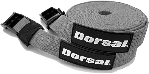 DORSAL Surfboard Kayak SUP Surf Roof Rack Tie Down Straps 15 FT (2) Black