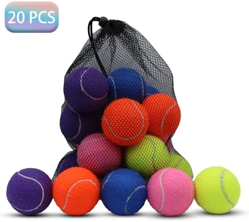 Tennis Balls, 20 Pack Training Tennis Balls,High Elasticity Practice Tennis for Beginner, Exercise Playing Balls for Pet Dog