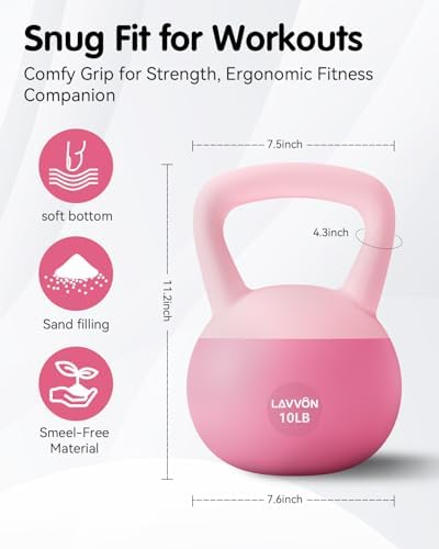 Soft Kettlebell - Cushioned Impact-Resistant Base and Anti-Slip, Kettle bell Anti-Slip Grip Weight for Home Workouts, Safe Strength Training Kettlebells Sets for Women & Men, With Non-slip Gloves