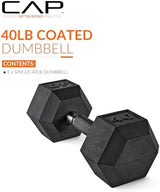 CAP Barbell Coated Hex Dumbbell Weight | Multiple Options