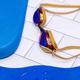 ARENA Unisex Python Racing Swim Goggles for Men and Women Anti-Fog No Leak Max Comfort Dual Strap, Mirror/Non-Mirror Lens