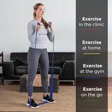 THERABAND Resistance Band 25 Yard Roll, Extra Heavy Blue Non-Latex Professional Elastic Bands For Upper & Lower Body Exercise, Physical Therapy, Pilates, Rehab, Dispenser Box, Level 5