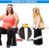 Upgraded Foldable Stool Thickened, Portable Collapsible Stool, Camping Chairs for Hiking Tours, BBQ, Parties, Outdoor Activities (Blue)