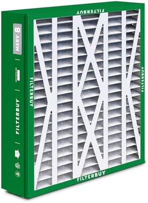 Filterbuy 21x27x5 Air Filter MERV 8 Dust Defense (2-Pack), Pleated HVAC AC Furnace Air Filters Replacement for Trane Perfect Fit & American Standard (Actual Size: 20.56 x 26.13 x 4.97 Inches)
