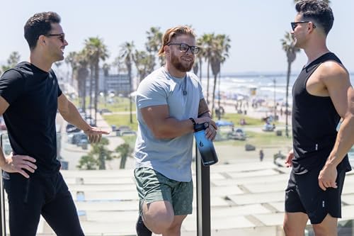 HYDRO CELL Stainless Steel Insulated Water Bottle with Straw - For Cold & Hot Drinks - Metal Vacuum Flask with Screw Cap and Modern Leakproof Sport Thermos for Adults (Blue/Black 32oz)