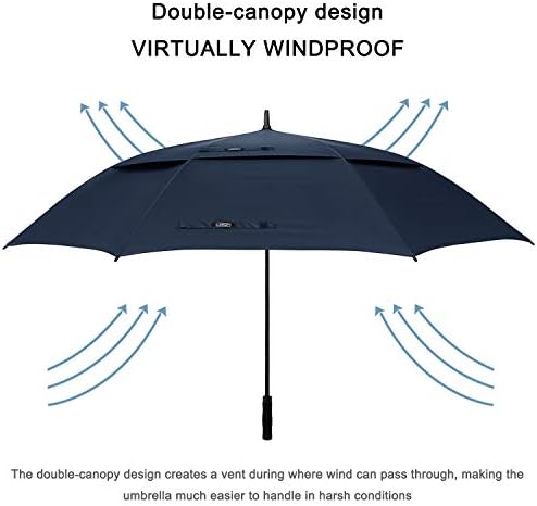G4Free 47/54/62/68 Inch Automatic Open Golf Umbrella Oversize Extra Large Double Canopy Vented Windproof Waterproof Stick Umbrellas