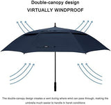 G4Free 47/54/62/68 Inch Automatic Open Golf Umbrella Oversize Extra Large Double Canopy Vented Windproof Waterproof Stick Umbrellas