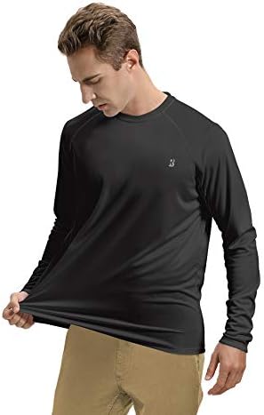 Roadbox Mens UPF 50+ UV Sun Protection Shirts Outdoor Long Sleeve SPF Rash Guard for Fishing Hiking Swimming Running