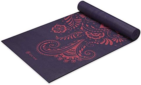 Gaiam Yoga Mat - Premium 6mm Print Extra Thick Non Slip Exercise & Fitness Mat for All Types of Yoga, Pilates & Floor Workouts (68"L x 24"W x 6mm Thick)
