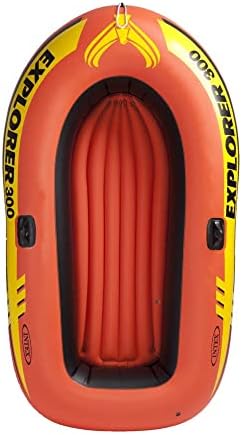 INTEX Explorer Inflatable Boat Series: Dual Air Chambers – Welded Oar Locks – Grab Handles – Bow Rope – Sporty Design